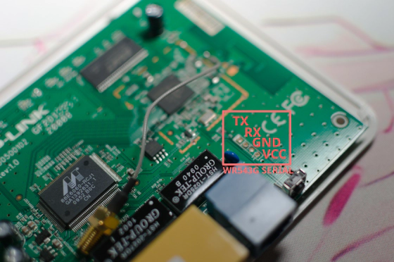 PCB front of the WR543G TP-LINK router
